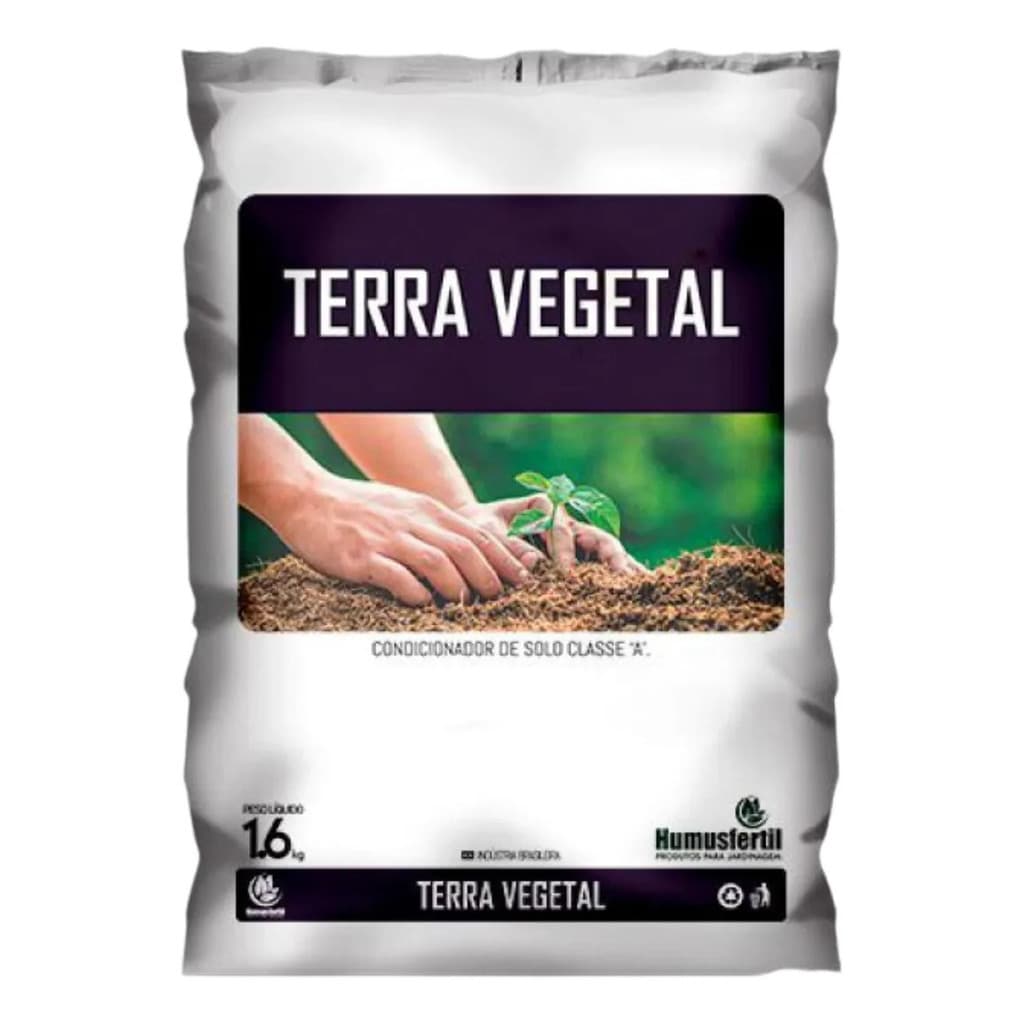 Terra Vegetal Condicionador De Solo Adubada Plantas 1,6kg