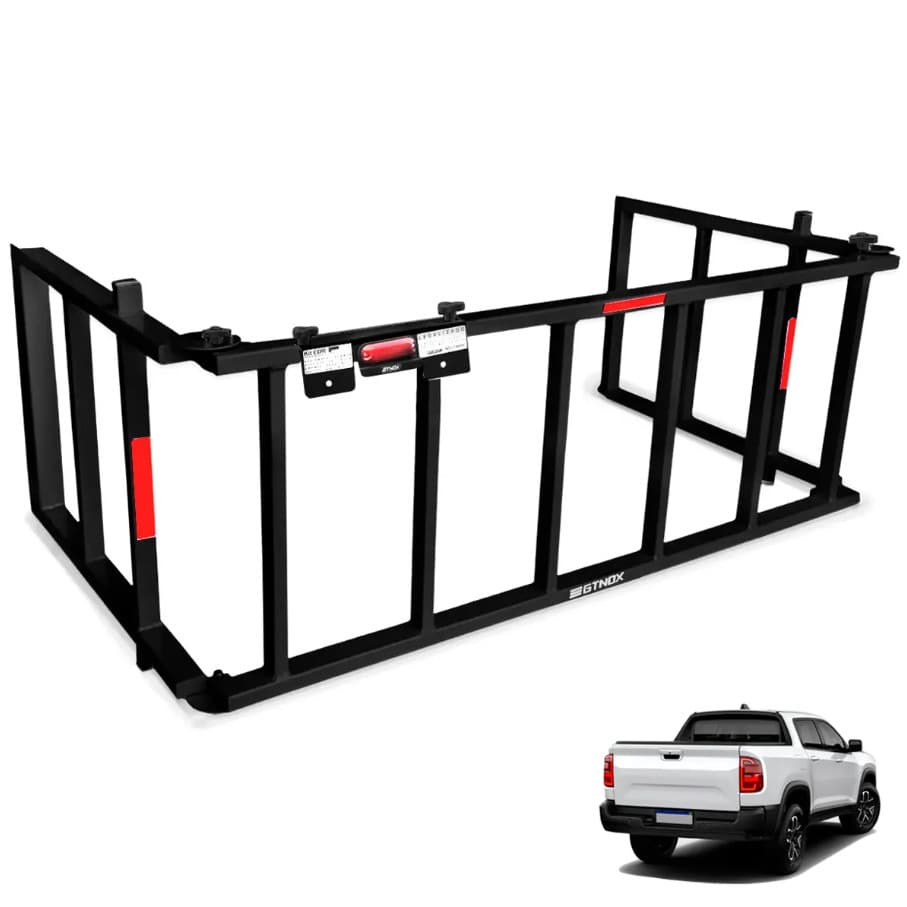 Extensor Alongador Divisor De Caçamba Gtnox Ram Rampage 2023 2024 2025 2026 Rampa 200kg EDR Preto