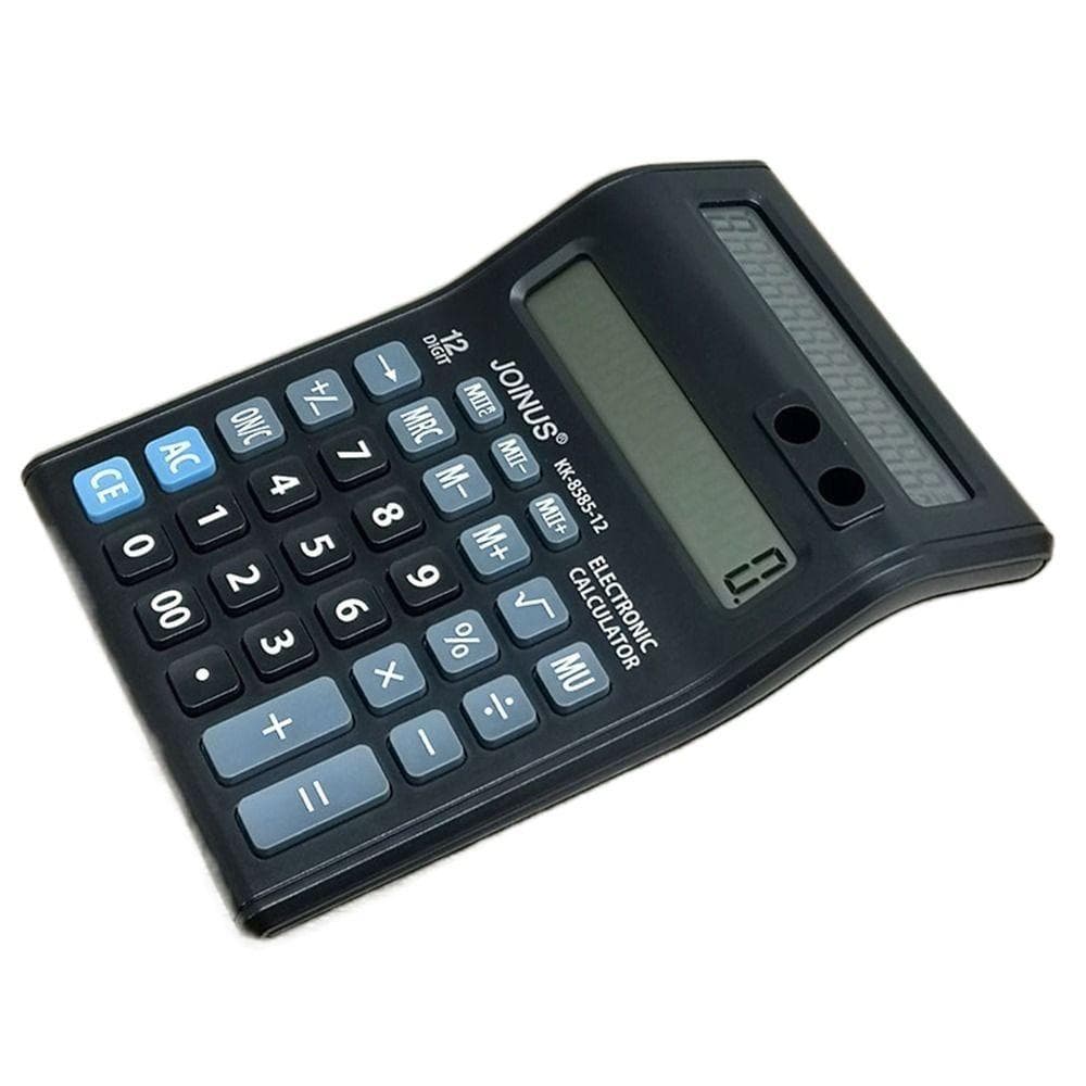 Calculadora De 12 Dígitos , Mecânica De Papelaria De Tela Dupla Financeira Prática Fácil De Usar