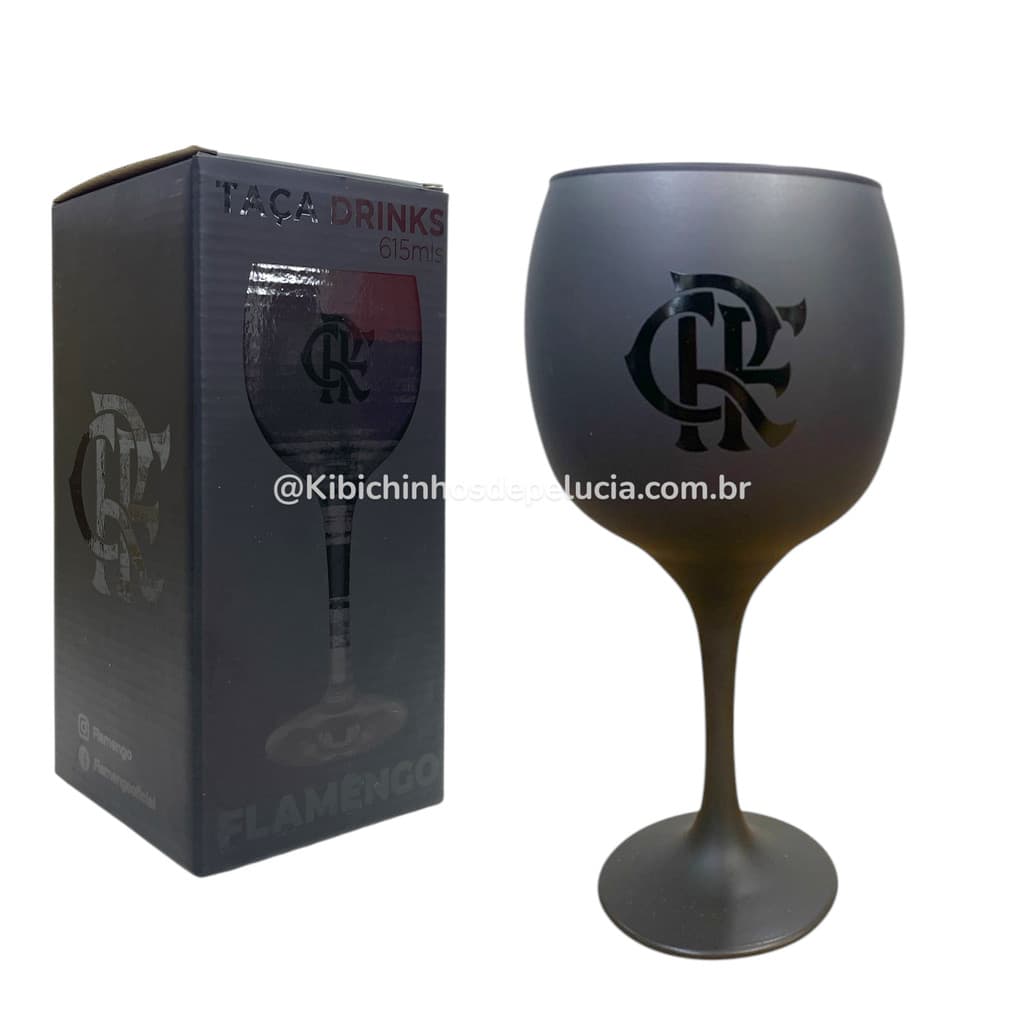 Taça Gin Flamengo Preto Fosca 615ml – O mais querido do Mundo
