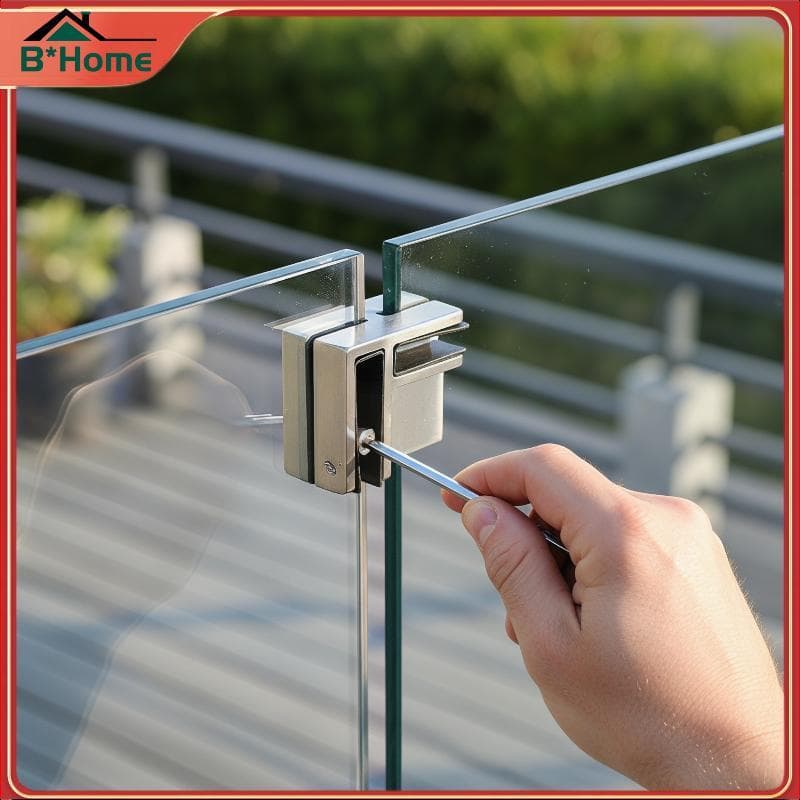 BHTH 304 Suporte De Clipe De Vidro De Aço Inoxidável Braet Resistente Para Painel De Porta Temperado Fixação Segura Aces