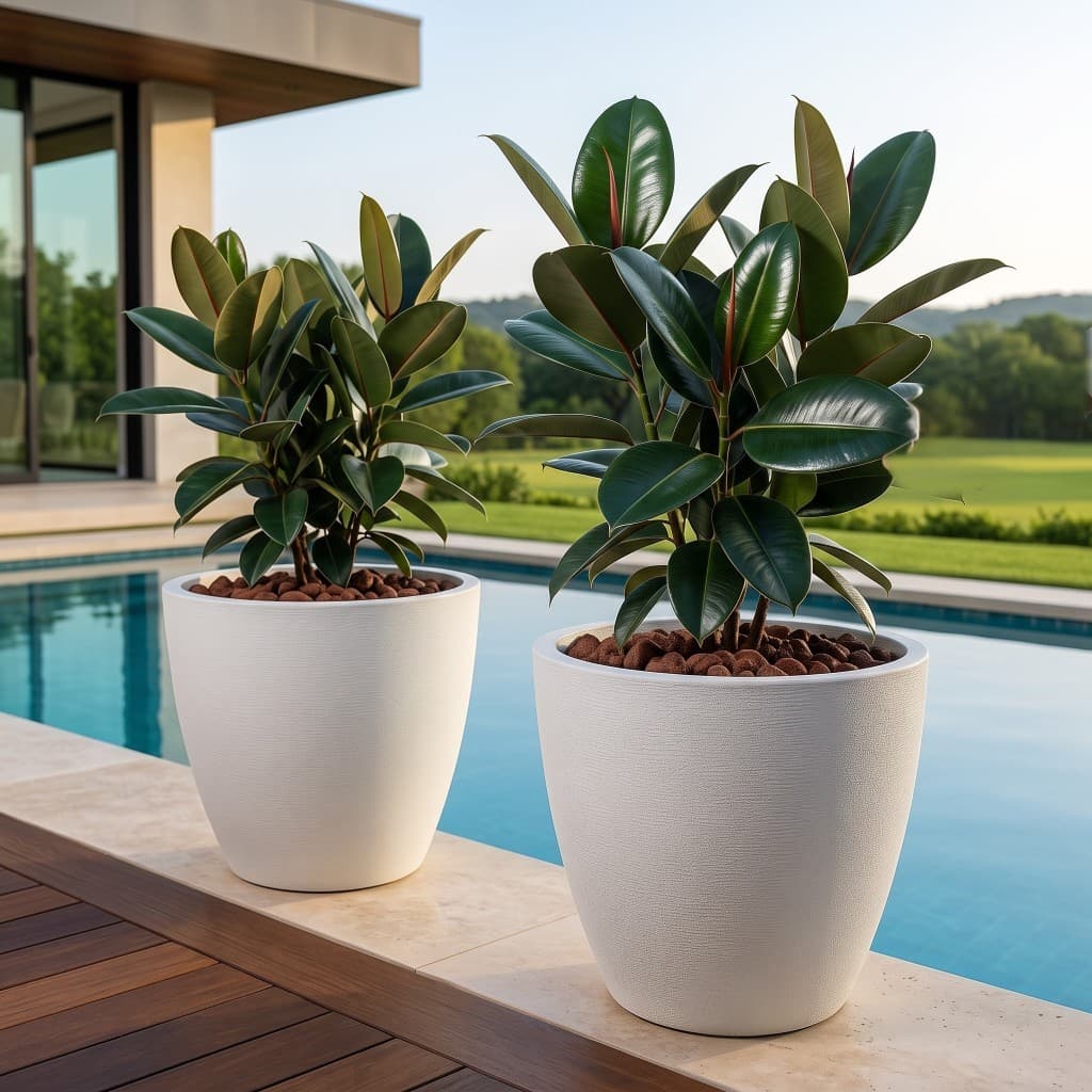 vaso de polietileno para arvores jabuticabeira Palmeiras plantas  flor frutíferas moderno luxo Grande redondo 40x50