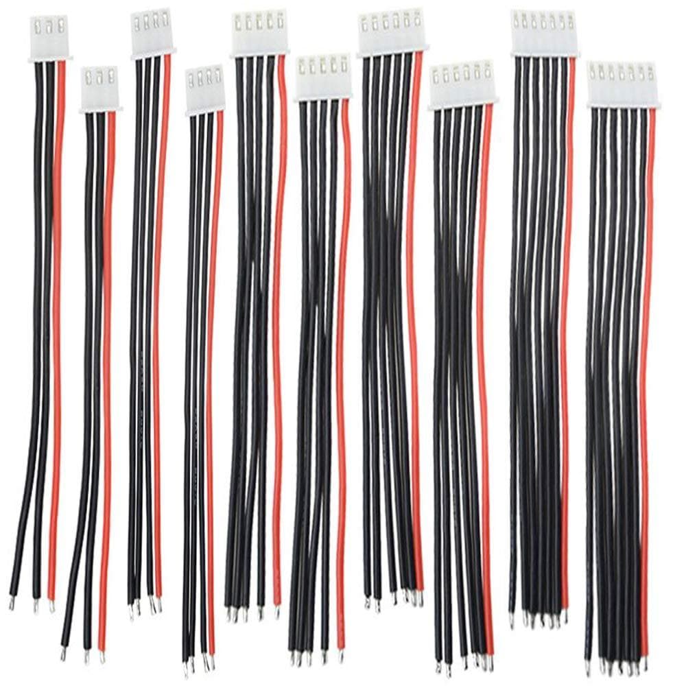 10 peças de Conectores JST-XH de 5,9 polegadas 2S-6S 2S 3S 4S 5S 6S, Cabo de Extensão de Balanceamento de Bateria Lipo c