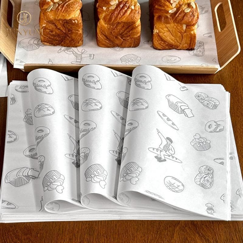 JUNYUM Folhas De Papel Wd Para Cozimento , Grande Pa , 500 Peças , Resistente A Óleo , Embrulho De Alimentos , Sanduíche