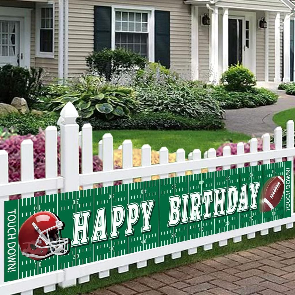 Faixa de Aniversário de Futebol Letjolt - Decorações e Suprimentos - 6 Pés |   Placas de Aniversário Gigantes, Artigos p