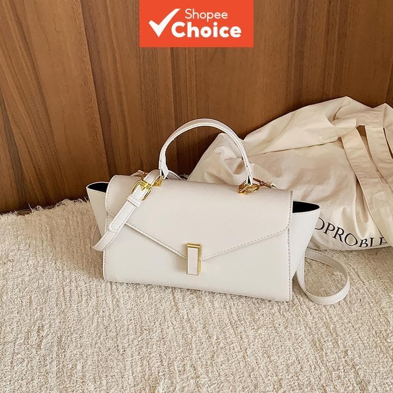 Bolsa de mão minimalista retrô premium super popular, grande capacidade, tiracolo, bolsa feminina estilosa Lotte, bolsa