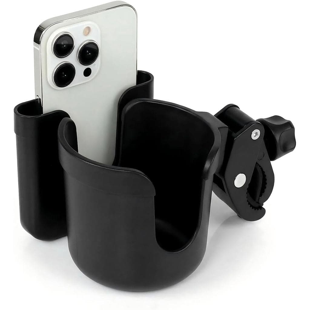 moovon 2-in-1 Walker Cup with Phone Holder, Wheelchair Cup Holder, Rollator Cup Holder, Phone for Walk
