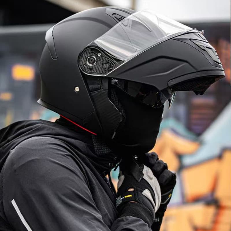 Modular Aprovado Para Motocicleta De Rosto Inteiro-Lente Intercambiável , Capacete ABS Respirável Com Forro Lavável Remo