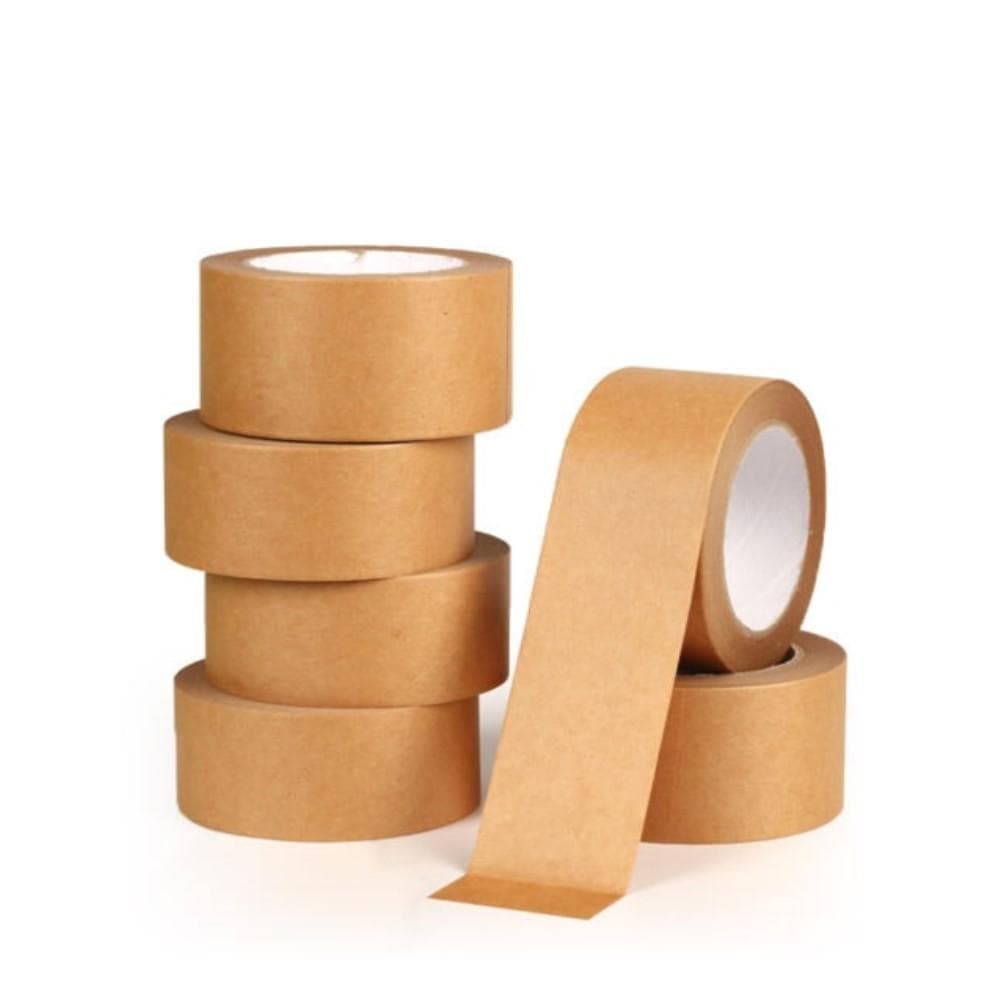 Kit 6 Fitas Kraft Crepe 50m Extra Forte Embalagem Caixa