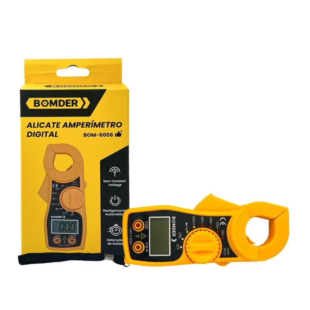 Alicate Amperímetro Digital Bomder Tensão Multimetro Caneta Desencapador Profissional +alicate 60hz Multiuso Ferramentas