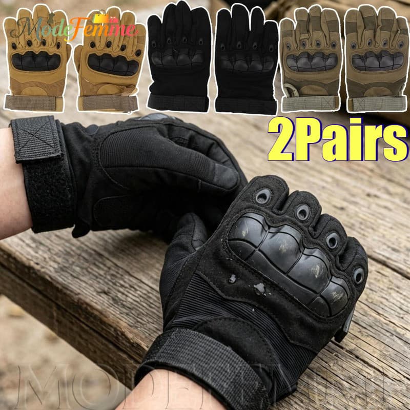 [À Venda] 1-2 Pares De Luvas De Dedo Completo – Resistentes Ao Desgaste , Antiderrapantes Luva Para Andar De Motocicleta