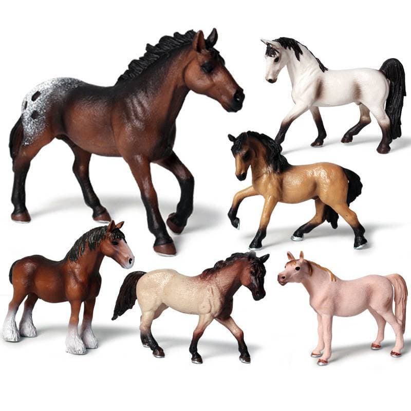 Hot > Simulação Animais Modelos De Corrida De Cavalos Figuras De Brinquedo De Ação Modelo De Coleção Sólida