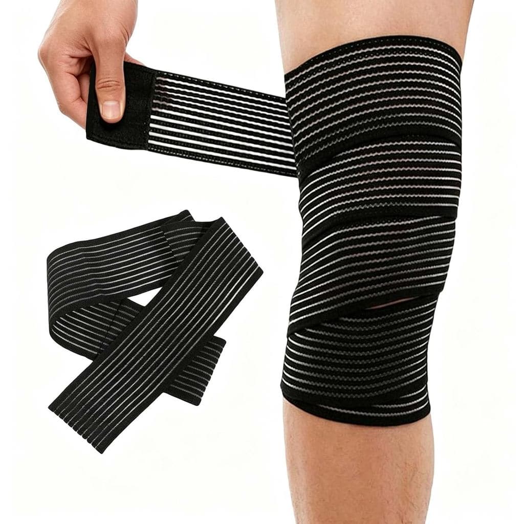 Bandagem de Compressão Elástica Extra Longa para Suporte do Joelho | Fascite Plantar, Estabilização de Ligamentos, Dor n