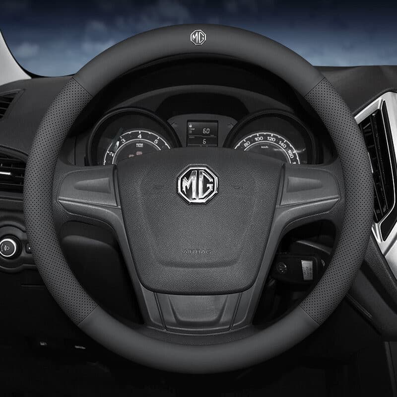 Para MG GS TF ZR ZS ES HS EZS MG6 MG3 MG5 MG7 Capa de Volante de Couro Proteção do Volante Acessórios para Carro