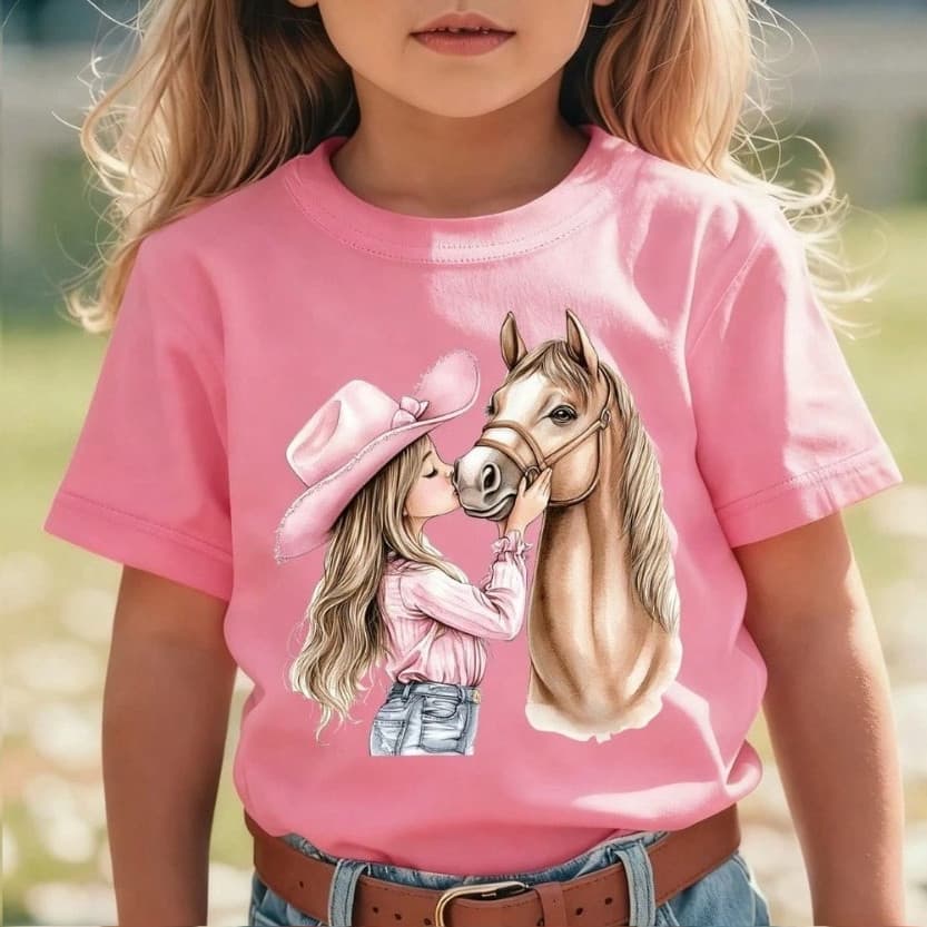Camiseta Boiadeira Estampada Infantil Adulta Blusa 100% Algodão Tecido Premium de Qualidade