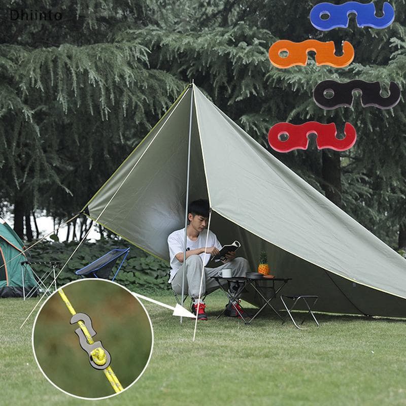 [Dhiint] 10 Peças De Cabo Ajustável Para Barraca De Acampamento Corda Bule S Tipo Kit De Fixação De Tensores Barracas Ao