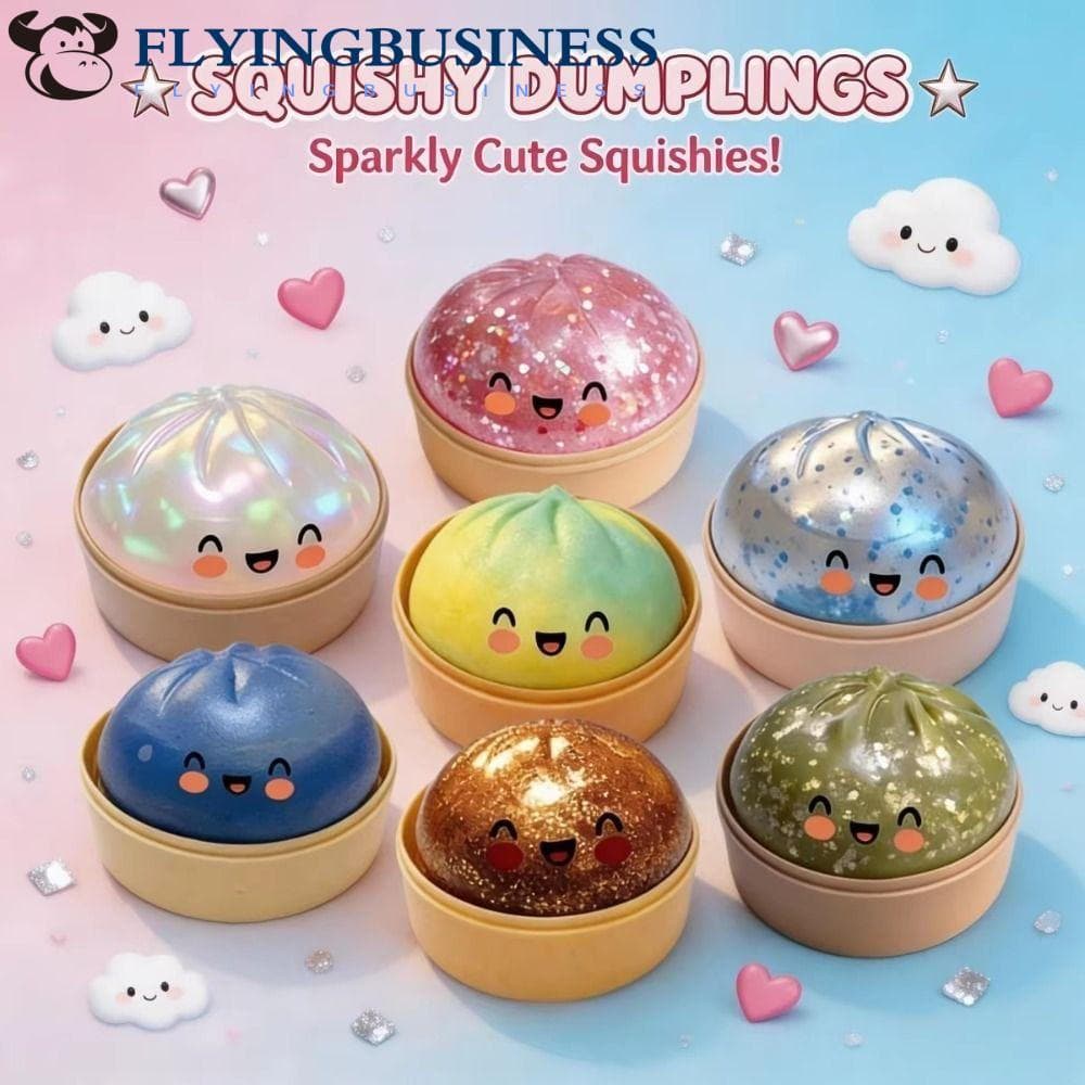 FLYINGBUSINESS Dumpling Squishes , Bolas Sensoriais Brilhantes De Arco-Íris Gigante , Brinquedo Mole Macio E Fofo