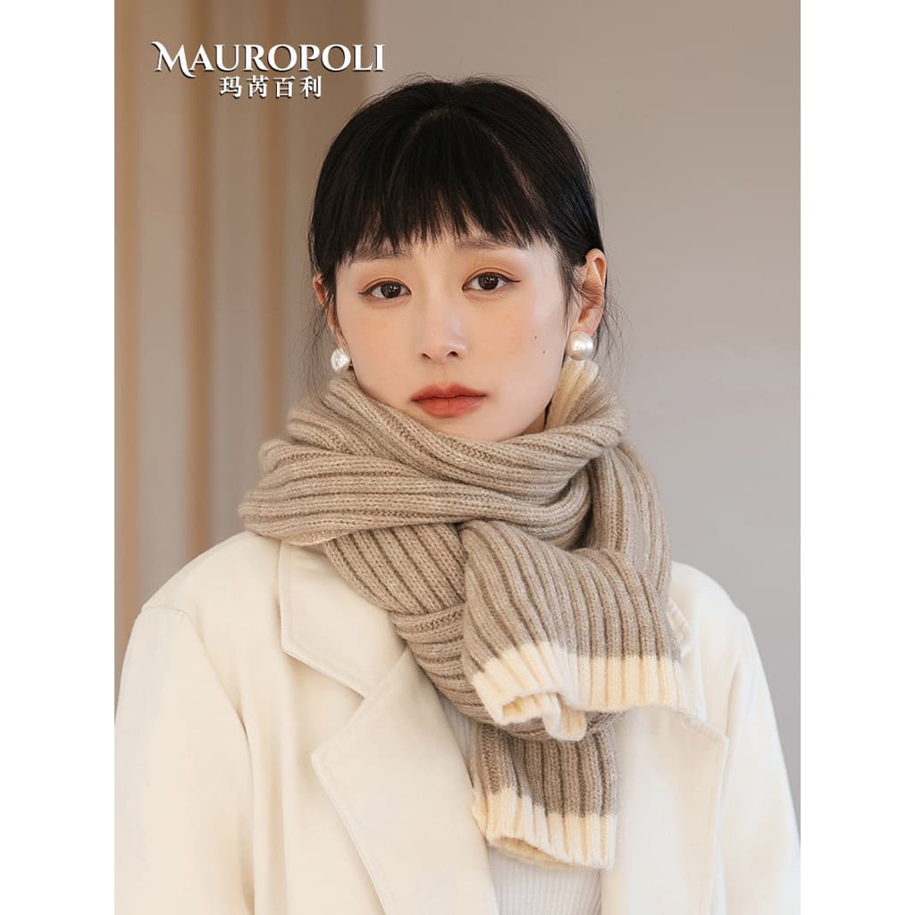 Cachecol feminino outono inverno novo estilo moda Casual estilo de malha quente xale Retro cor combinando presente anive