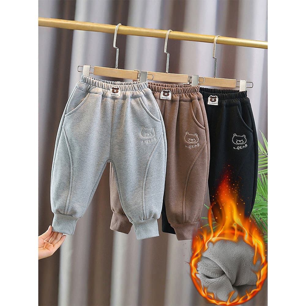 Meninos velo-calças de lã outono inverno exterior wear 2 calças infantis inverno quente bebê início do inverno wear 1 an