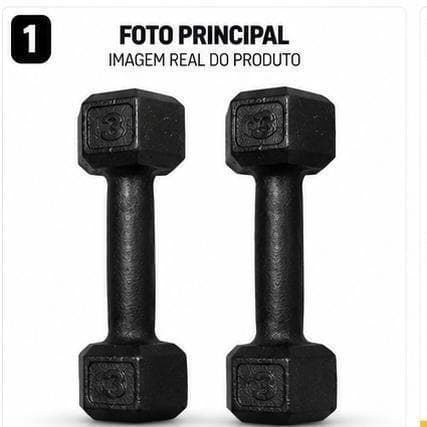 Par de Halteres Sextavados 1kg a 5kg Academia Musculação Fitness Treino Funcional em Casa Escolha o Peso