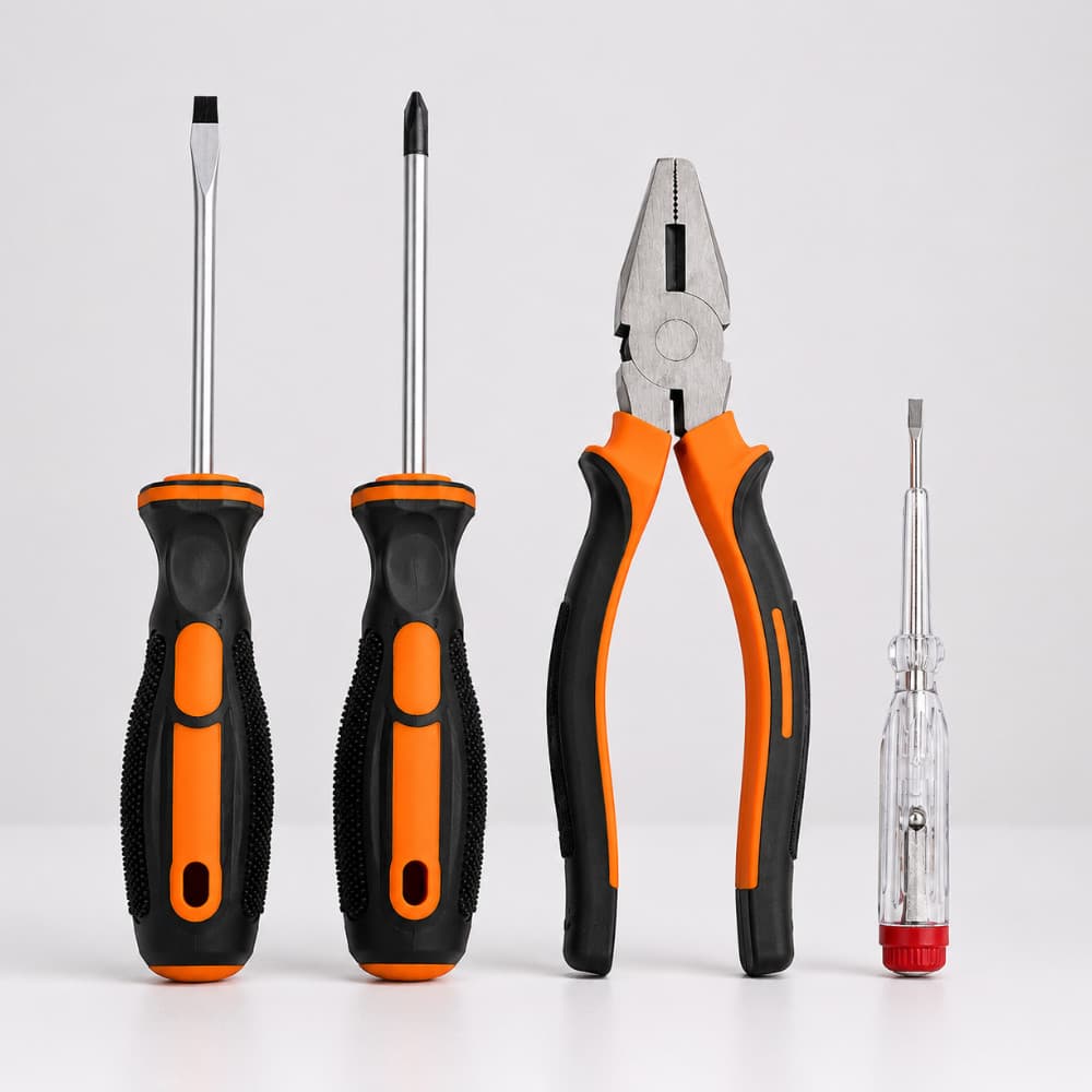 Jogo de Ferramentas 4 Peças com Alicate Chave de Fenda e Phillips Kit Prático para Reparos