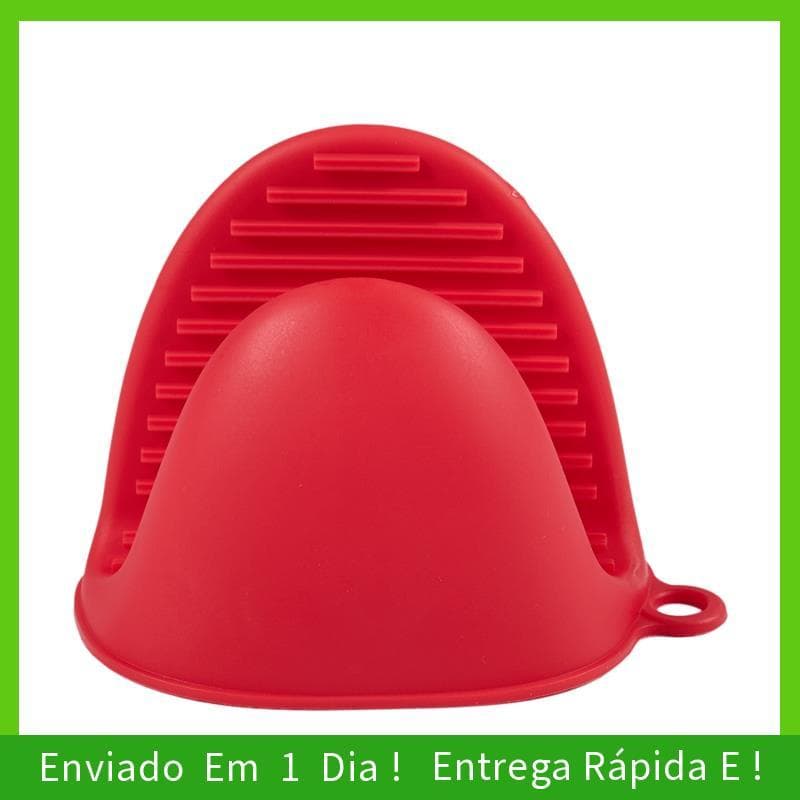 - joyce Luvas De Silicone Para Forno , Dedo Com Isolamento Térmico , Suporte De Panela Antiderrapante Micro-Ondas (Verme