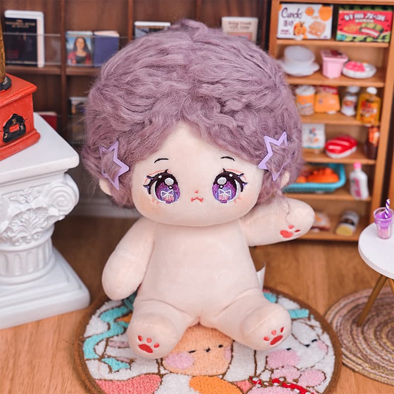 Boneca de algodão não atributo de 20CM, boneca nua com esqueleto, cabelo frito, estrela, boneca intercambiável 0817