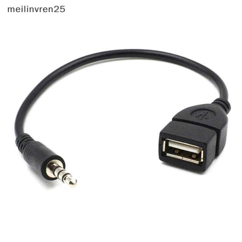MEL Carro MP3 Player Conversor 3.5mm Macho AUX Áudio Ja Plug Para USB 2.0 Fêmea Cabo Adapte BR
