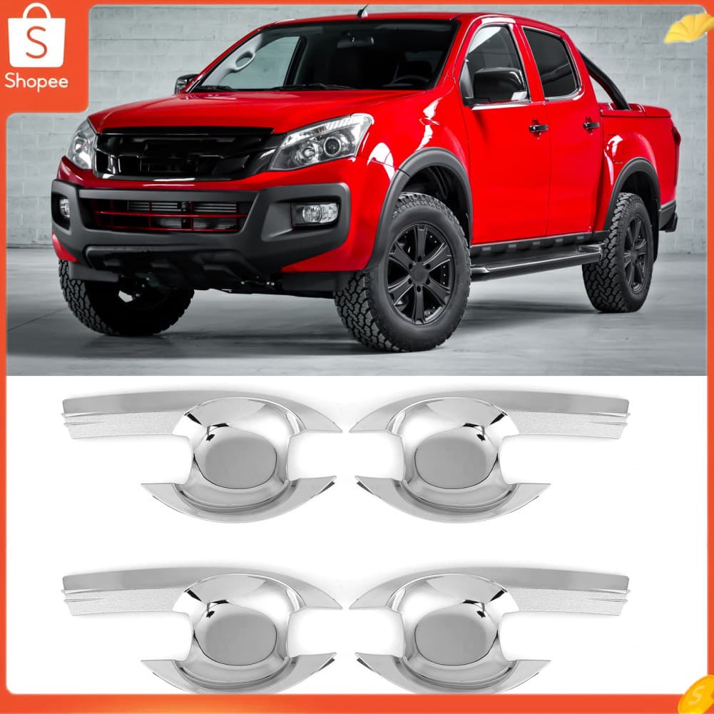 Hap 4 peças maçaneta da porta do carro tigela acessórios de estilo cromado adequados para ISUZU DMAX 20122015