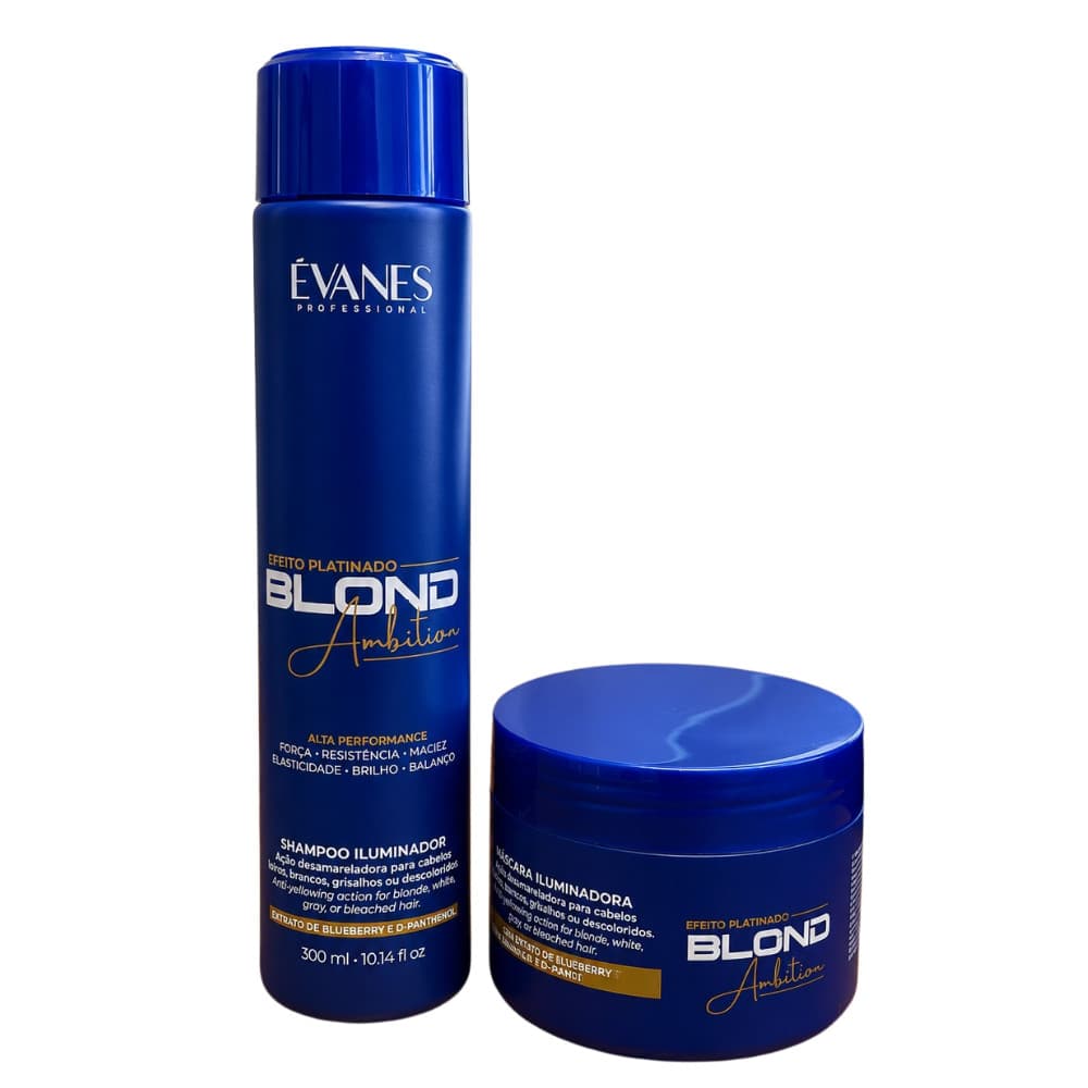 Kit Shampoo Máscara Blond Ambition Evanes Professional