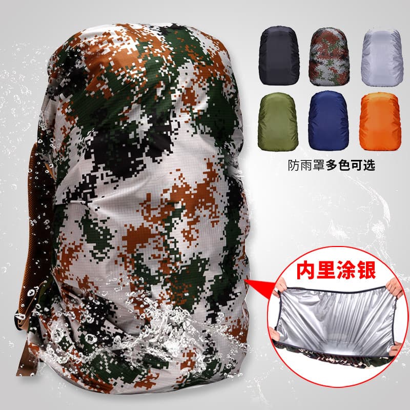 Mochila externa revestida de prata Capa à prova de chuva Bolsa de ciclismo Bolsa de montanhismo Bolsa escolar Capa imper