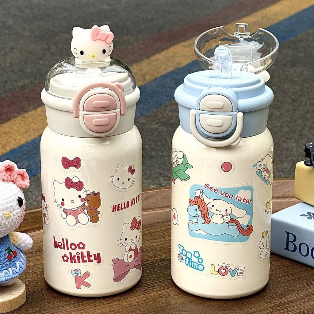 Novo copo de plástico ins meninas copo de água de alto valor grande capacidade portátil bonito dos desenhos animados cri