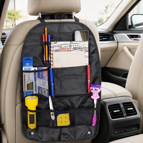Organizador de Carro Banco Traseiro Porta Multi Bolsos Porta Objetos Bebidas Celular para Carro SUV Van Viagem