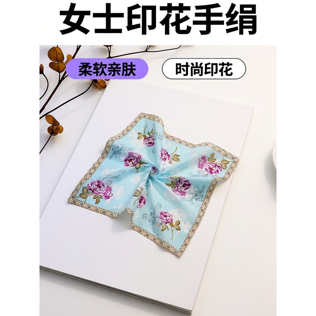 Lenço feminino portátil absorvente de suor algodão puro pequeno quadrado antigo clássico nostálgico lenço absorvente de