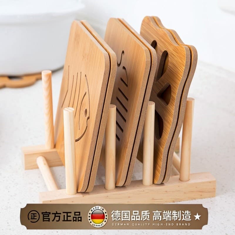 Placemat de madeira tapete de isolamento térmico criativo tapete de mesa placa casa Anti-escaldante pote esteira caçarol