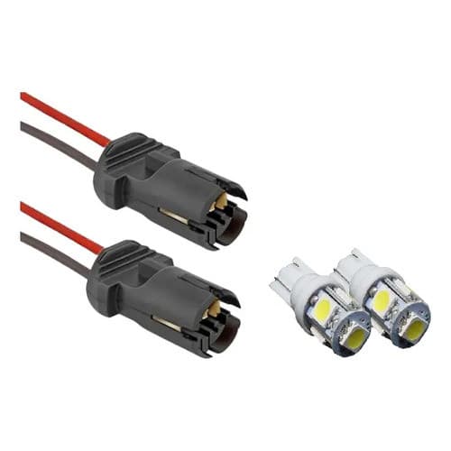 Par Soquete T10 Universal + Pingo De Led Brinde Automotivo P Pingao Branco Branco-frio