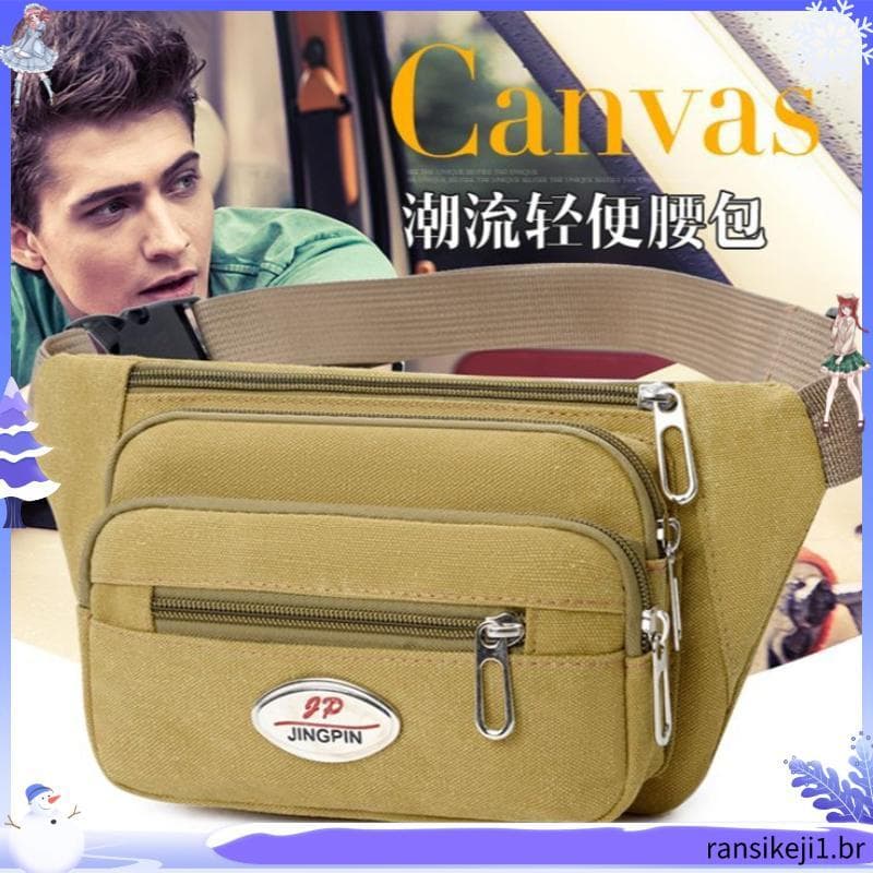 2228 vezes recomprar lona masculino feminino saco de cintura masculino grande capacidade esportes caixa registradora tel