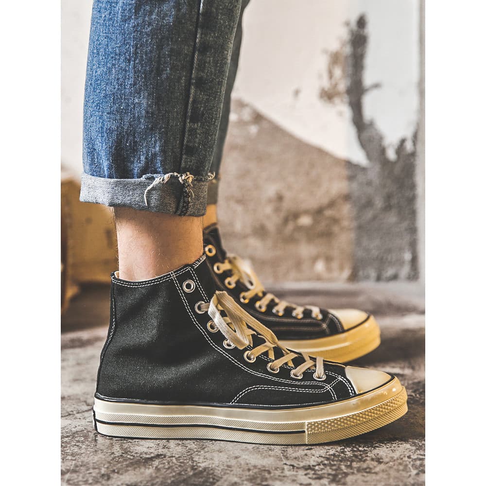 Martin botas masculinas casuais botas curtas botas masculinas 1970 lona tênis de alta qualidade de sola grossa estilo ca