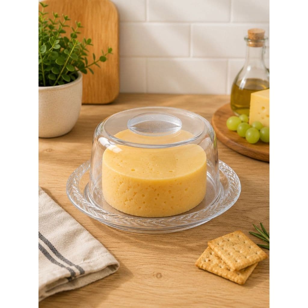 Queijeira Porta Queijo Acrílico Com Tampa Café da Manhã Premium Trançada (ENVIO IMEDIATO)