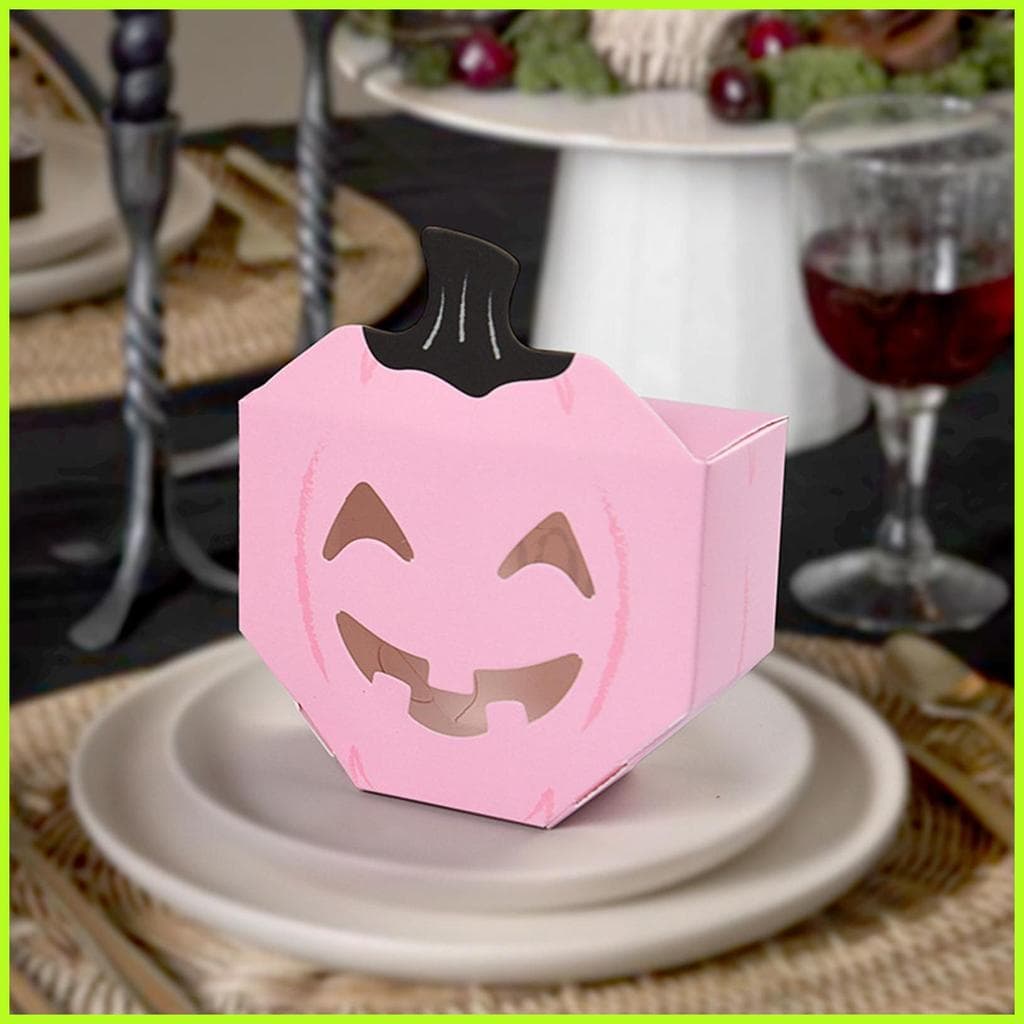 Caixas De Doces De Halloween Recipiente De Lanche Festivo Peça Central De Mesa Caixa Papel De Abóbora Chocolate unhcxebr