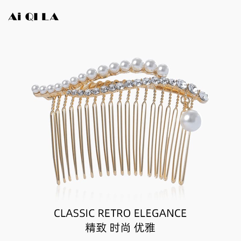 Aiqila/aiqila pente de cabelo lateral grampo de cabelo clipe lateral coreano grampo de cabelo placa inserção de cabelo p