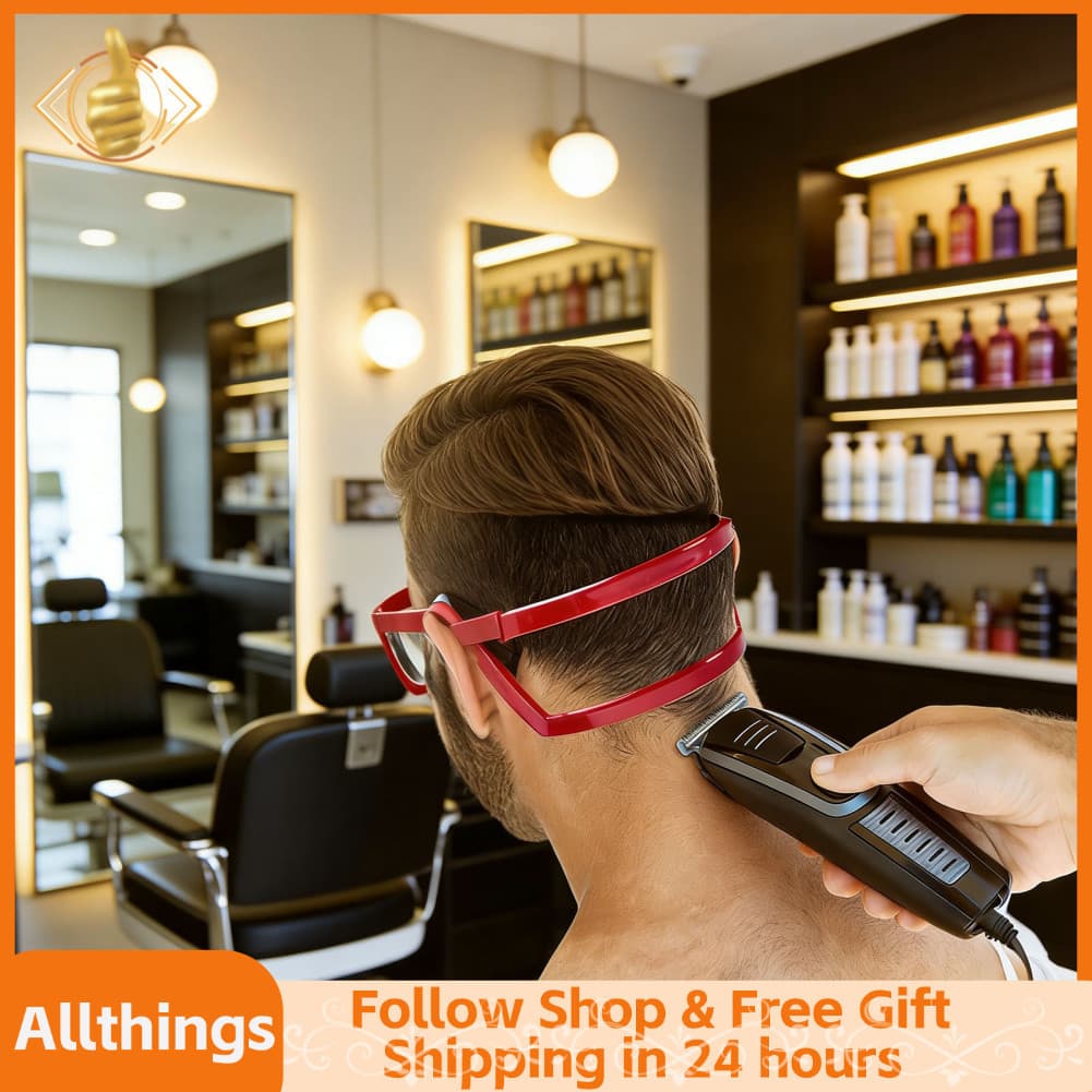 allthingss-br 3 peças modelo de barbear para decote e corte de cabelo guia de estilo para toda a circunferência da