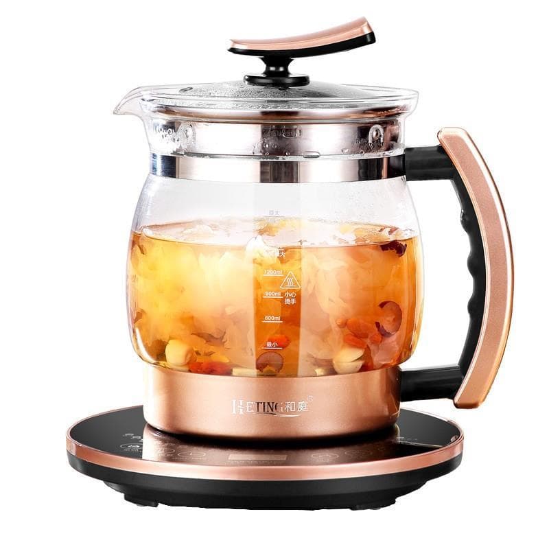 Chaleira elétrica saúde chaleira 2.5L grande capacidade automático engrossado vidro Multi-função chaleira recipiente de