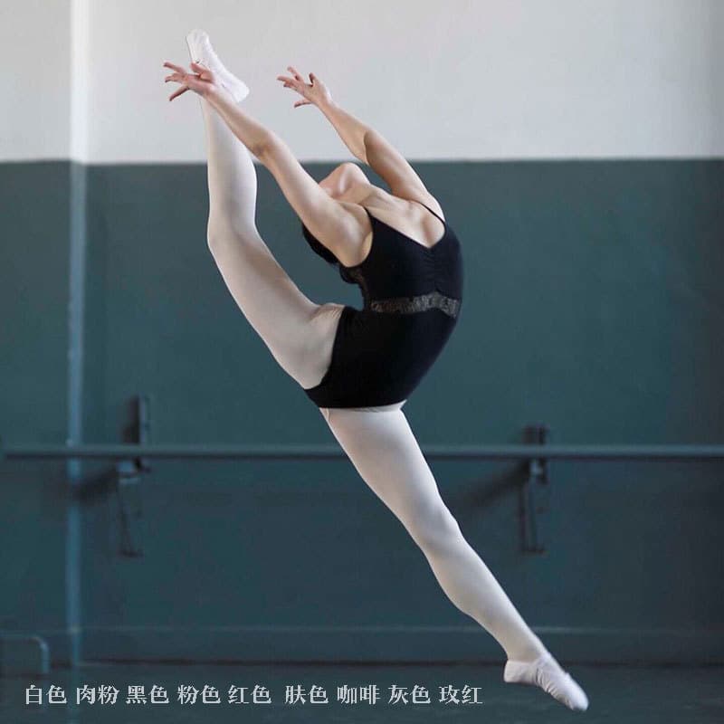 120D médio grosso branco meias de dança prática feminina resistente ao desgaste juventude adulto meias meia-calça carne