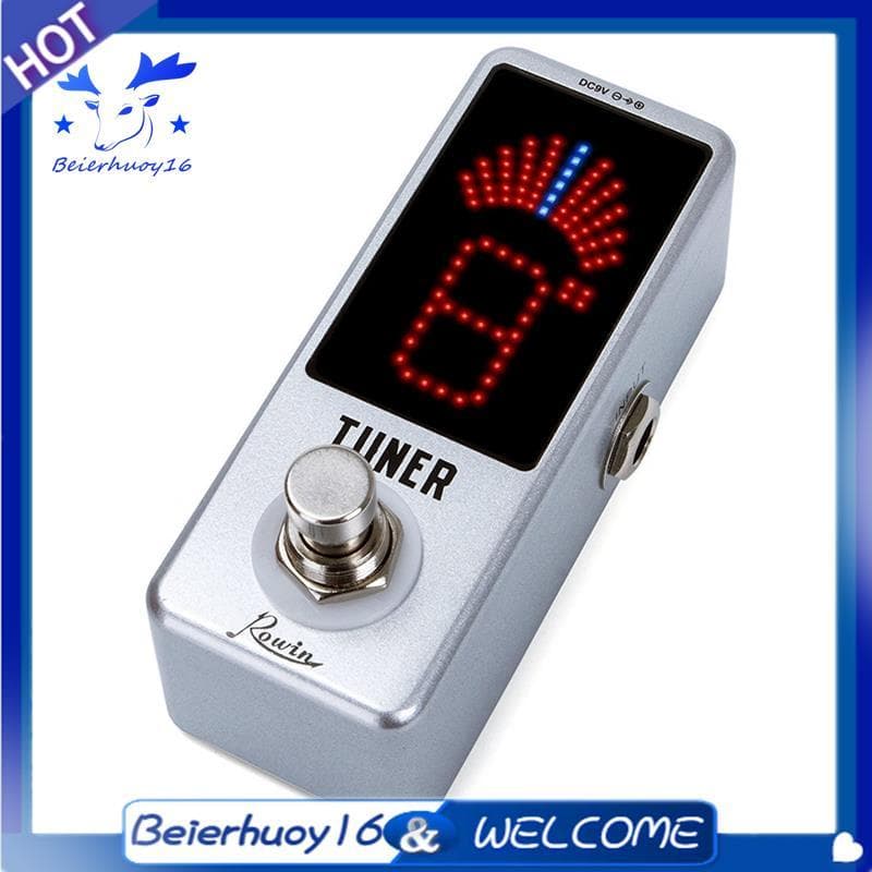 Mini Pedal De Efeito Afinador De Guitarra Display LED Acessórios