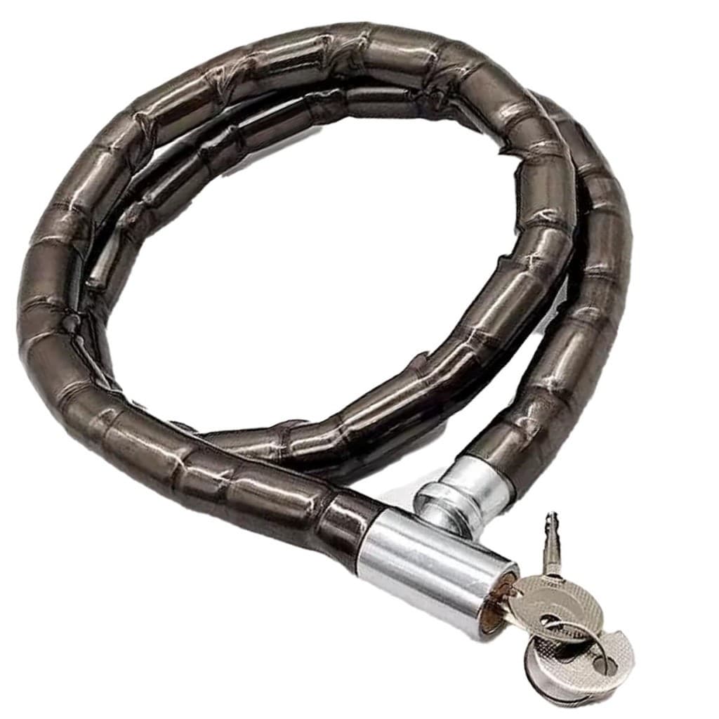 Trava Cadeado Antifurto Articulado Moto Bicicleta Bike Portão 1.5 metros 22mm espessura cor preto