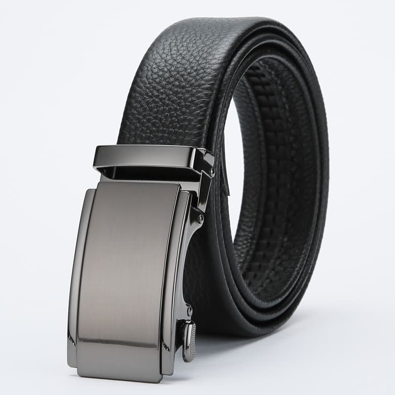 Cinto de couro genuíno masculino de couro versão coreana na moda primeira camada cinto de moda de meia-idade A