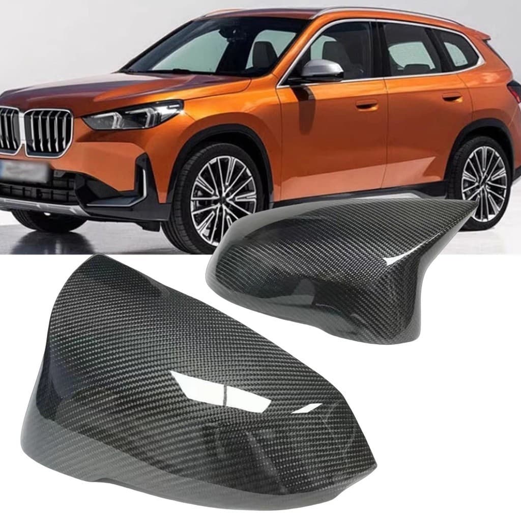 Para BMW X1 U11 U12 2023-2024 Real Fibra De Carbono Espelho Retrovisor Capa Exterior Lado Escudo Caso Substituição Clipe