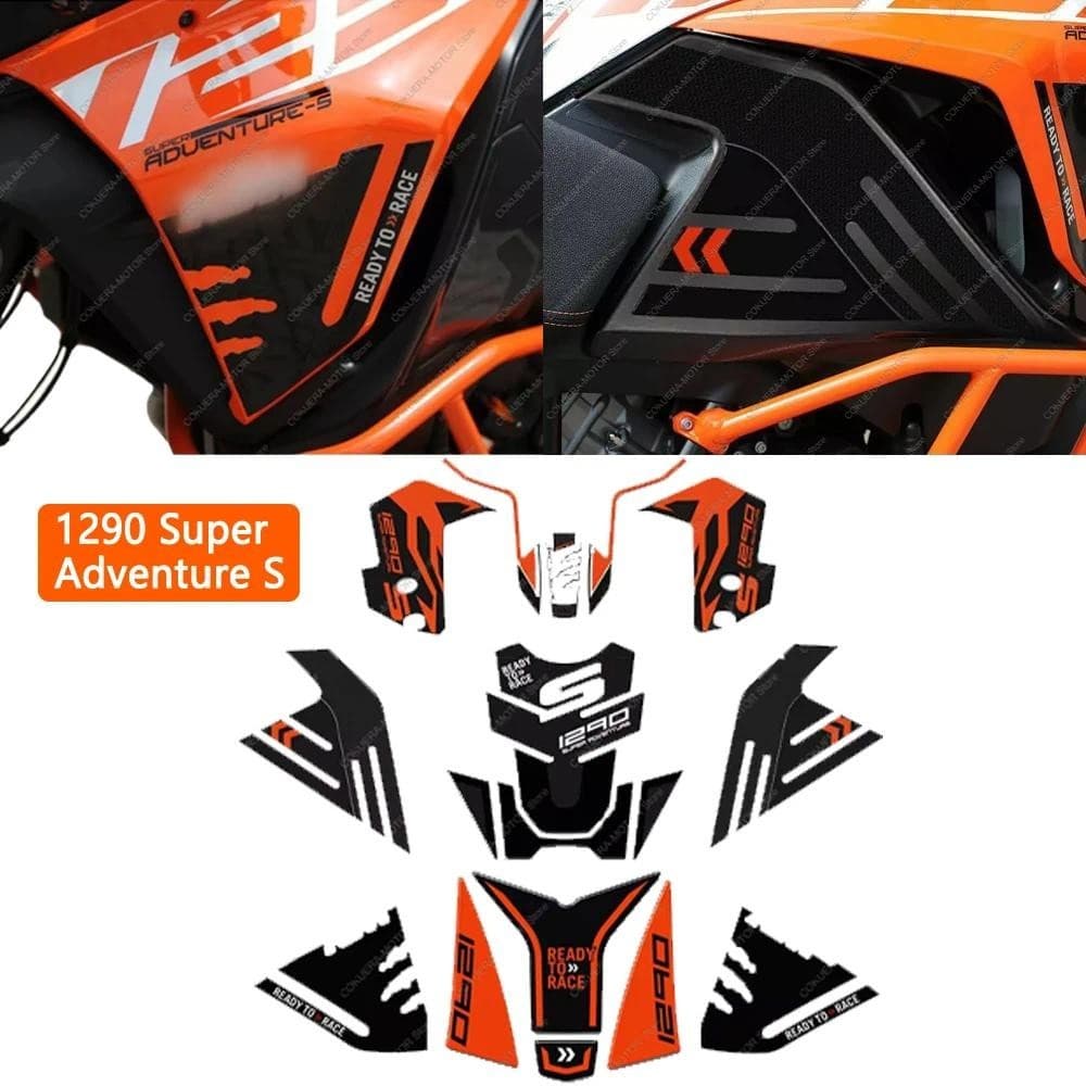 Para 1290 Super Adventure S 2017 2020 Motocicleta 3D Resina Epóxi Adesivo Protetor Corpo Inteiro Conjunto Completo De Ad
