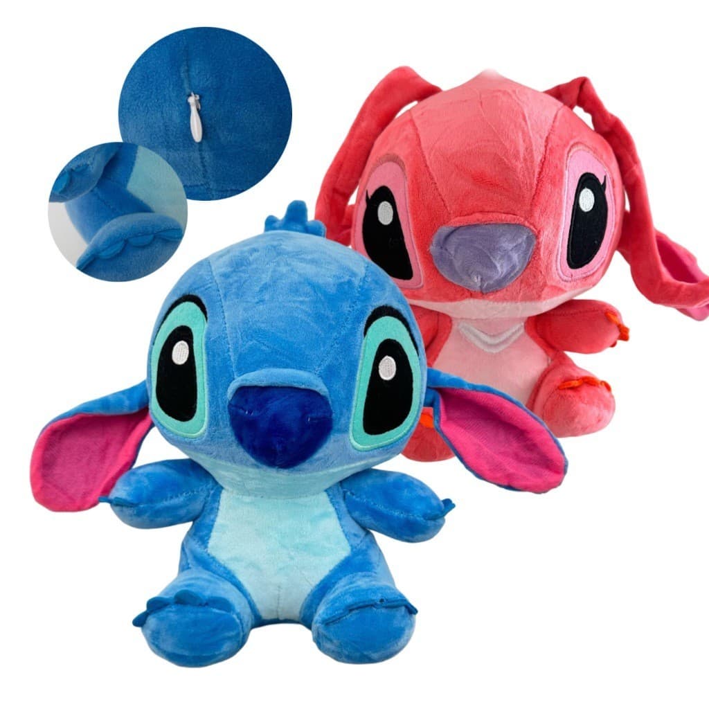 Kit 5 e 10 Boneco Pelúcia Lilo Stitch Angel Disney 25 Cm Antialérgico